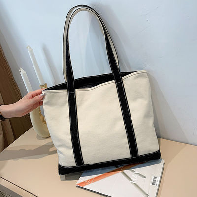 Customized Color Canvas Tote Bag with Printed Logo and Customized Design