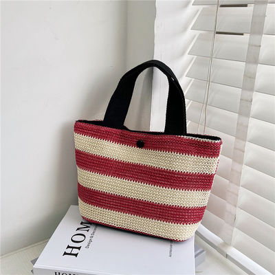 Eco Friendly Straw Woven Hand Bag for Women 2022 Beach Tote Ladies Pattern Type Other