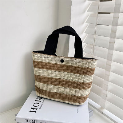 Eco Friendly Straw Woven Hand Bag for Women 2022 Beach Tote Ladies Pattern Type Other