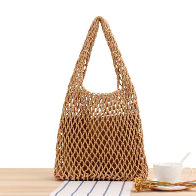 Casual Large Weave Handbags Women Woven Straw Beach Tote Bag with Customized Color Bucket