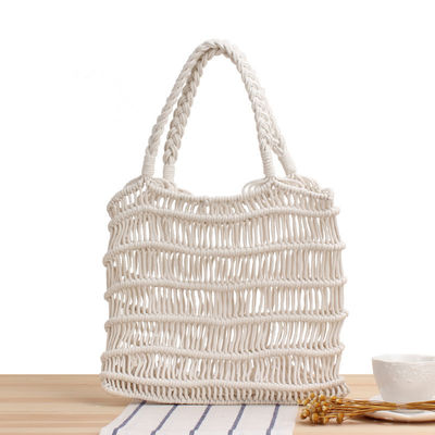 Customized Color 2022 Summer Handmade Women Straw Bag Hollowed Out Woven Beach Hand Bag