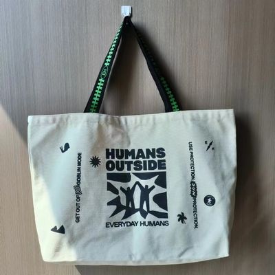 Custom Logo Printed Canvas Tote Bag for Retail Shopping Extra Large Size