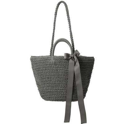 Straw Woven Bag Bucket Pattern for Women Tote Beach Bag 2023 Beach Season Sales