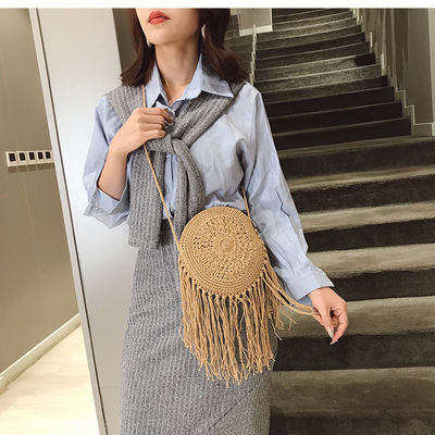 Multicolor Macrame Crochet Lady Hand Bags Woven Beach Tote Bags