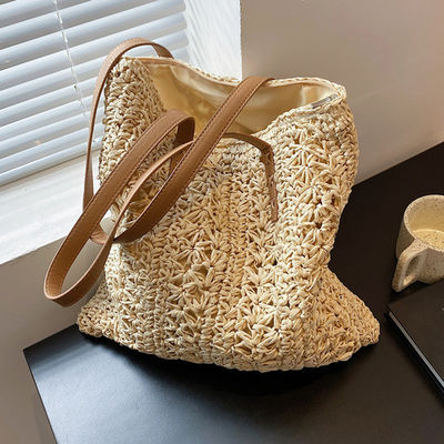 2022 Fashion Handbag Summer Weave Straw Beach Bag Tote Bag with Customized Logo