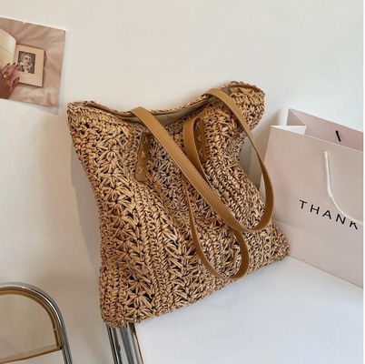 2022 Fashion Handbag Summer Weave Straw Beach Bag Tote Bag with Customized Logo