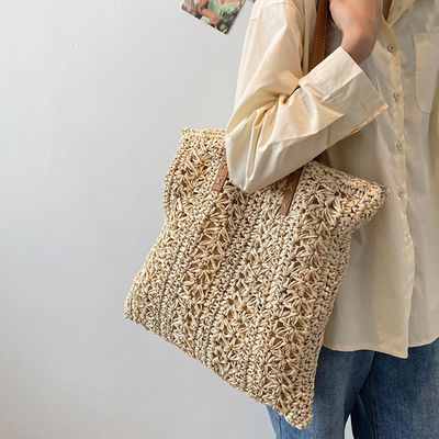2022 Fashion Handbag Summer Weave Straw Beach Bag Tote Bag with Customized Logo
