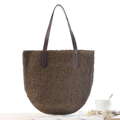 Women Straw Bags Summer Natural Raffia Straw Beach Bag with Two Handles Newest Arrival