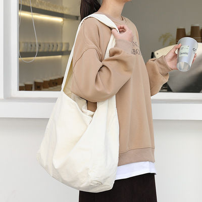 Custom Outdoor Fashion Beach Bag with Letter Print and Cotton Material