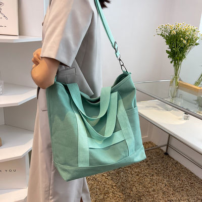 Custom Logo Color Eco Cotton Canvas Tote Shoulder Bag for Fashion Design