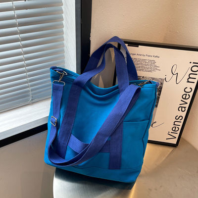 Custom Logo Color Eco Cotton Canvas Tote Shoulder Bag for Fashion Design