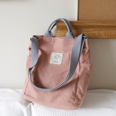 Customized Color Medium Size Girl Canvas Chest Crossbody Tote Shoulder Messenger Bag