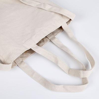 Customized Color Plain White Cotton Canvas Reusable Shopping Tote Bag for School Life