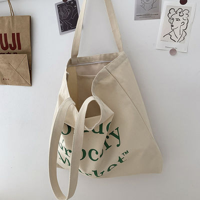 Large Capacity Cotton Canvas Tote Bag for Shopping Custom Logo Accepted