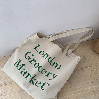 Large Capacity Cotton Canvas Tote Bag for Shopping Custom Logo Accepted