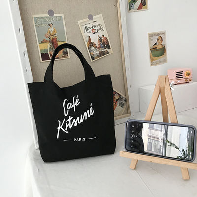Customized Logo Customise Fashion Recyclable Shopping Cotton Bag Tote Bag Printed Canvas Bag