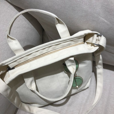 Accepable OEM/ODM Custom Logo Printing Large Capacity Shoulder Canvas Cotton Tote Bag