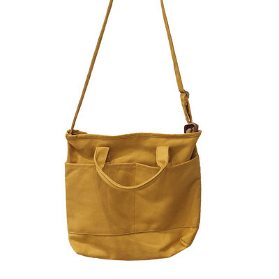 Accepable OEM/ODM Custom Logo Printing Large Capacity Shoulder Canvas Cotton Tote Bag