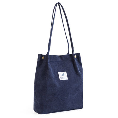 Convenient Canvas Shoulder Corduroy Tote Bag for Work Beach Lunch and Travel