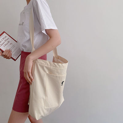 Medium Size Eco Friendly Cotton Shopping Canvas Printed Tote Bag