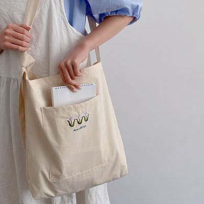 Medium Size Eco Friendly Cotton Shopping Canvas Printed Tote Bag