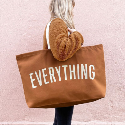 Oversized Canvas Women Hand Sports Gym Bag Customized Logo 2022 Letter Print Tote Bag