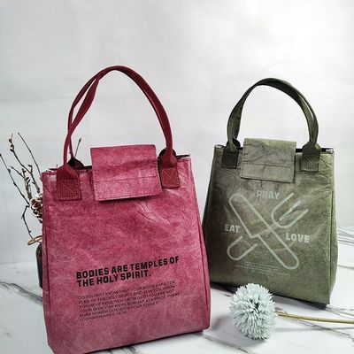Customized Desgin Large Capacity Tyvek Dupont Paper Insulated Lunch Box Bag