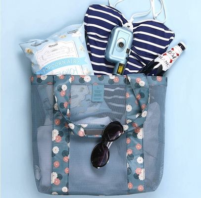 Fashion Travel Handbags Clear Mesh Shoulder Bag Transparent Tote Beach Bag for Benefit