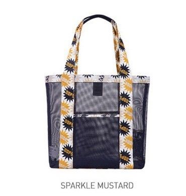 Fashion Travel Handbags Clear Mesh Shoulder Bag Transparent Tote Beach Bag for Benefit