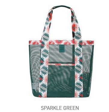 Fashion Travel Handbags Clear Mesh Shoulder Bag Transparent Tote Beach Bag for Benefit