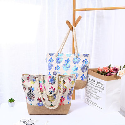 Beach Bag Ladies Women's Casual Tote Fashion Flower Printing Summer Large Capacity