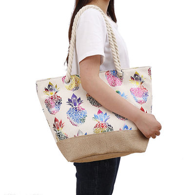 Beach Bag Ladies Women's Casual Tote Fashion Flower Printing Summer Large Capacity