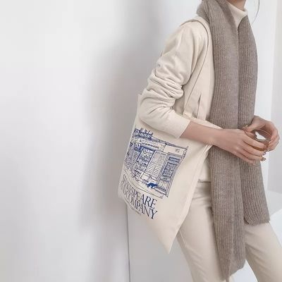 Newest Fashinable Style Pocket Inside Tote Shoulder Bag with Custom Printing