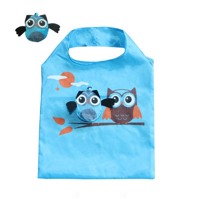 Cute Animal RPET Shopper Bags for Shopping Hiking Travel Letter Print Cotton Tote Bag