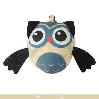 Cute Animal RPET Shopper Bags for Shopping Hiking Travel Letter Print Cotton Tote Bag