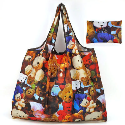 Newest Fashinable Style Eco Friendly Foldable Polyester Floral Shopping Bag for Women