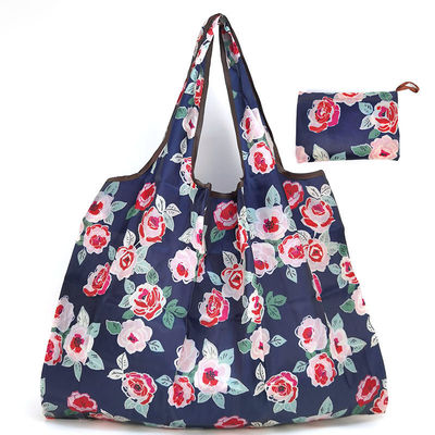 Newest Fashinable Style Eco Friendly Foldable Polyester Floral Shopping Bag for Women