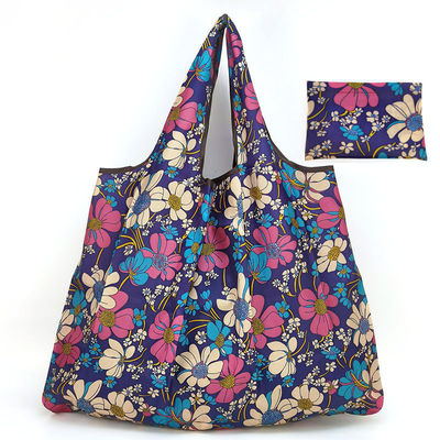 Newest Fashinable Style Eco Friendly Foldable Polyester Floral Shopping Bag for Women