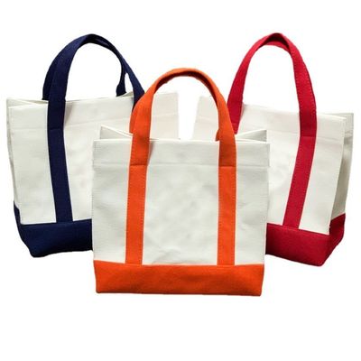 Reusable Eco Blank Line Tote Canvas Shopping Bag with Customized Logo and Custom Logo