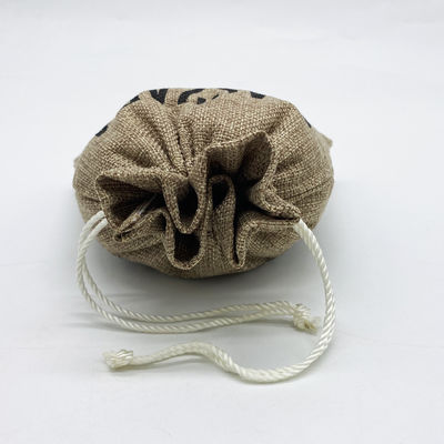 Custom Logo Jute Drawstring Pouch for Daily School Life Essentials and Organization