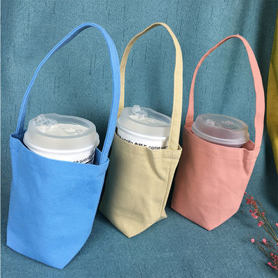 Customized Logo Daily School Life Reusable Coffee Drink Carrier Cup Holder Carrier Tote Bag