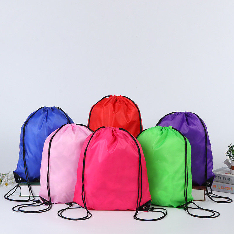Corporate Flannel Drawstring Bag for Single Double Shoulder and Customized Training