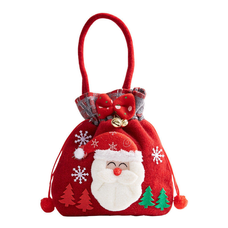 3D Snowman Doll Bag with Santa Elk Handle OEM/ODM Acceptable Christmas Candy Bag