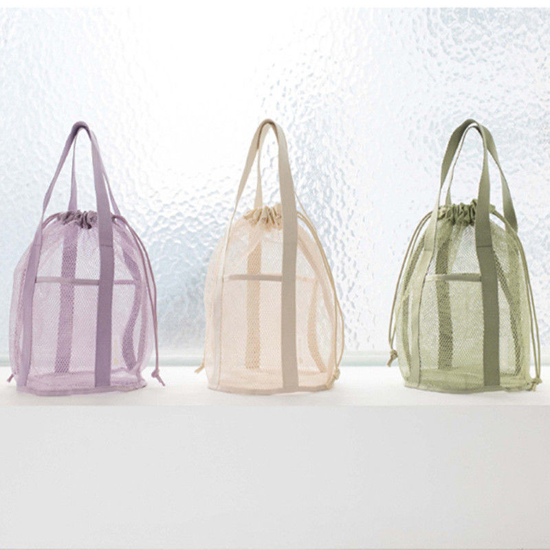 Logo Customized Travel Organizer Bag with Mesh Cut-out and Drawstring Pocket Foldable