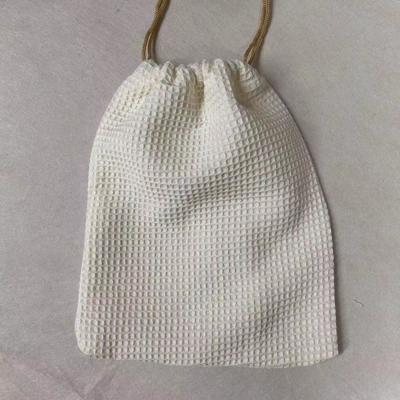Product OEM/ODM Accepted Blank Waffle Weave Cosmetic Storage Bag for Skincare Needs
