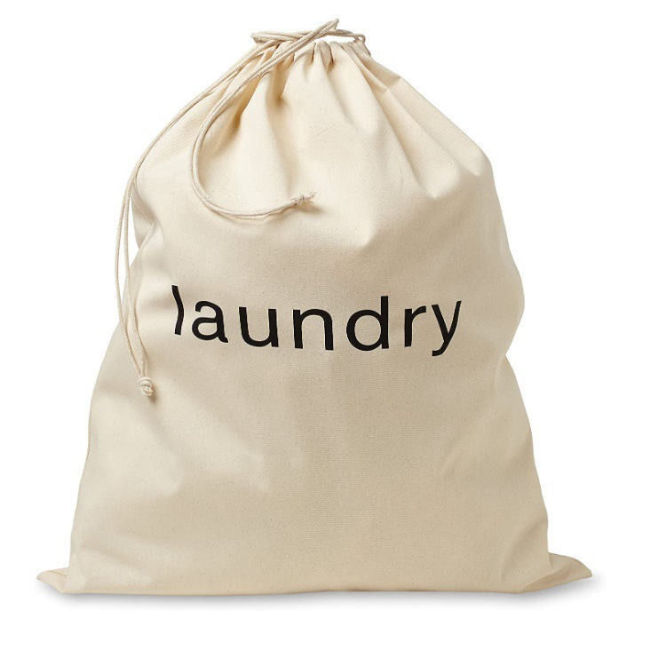 Design Jumbo Drawstring Backpack for Heavy Duty Laundry Needs Made of Cotton and Linen