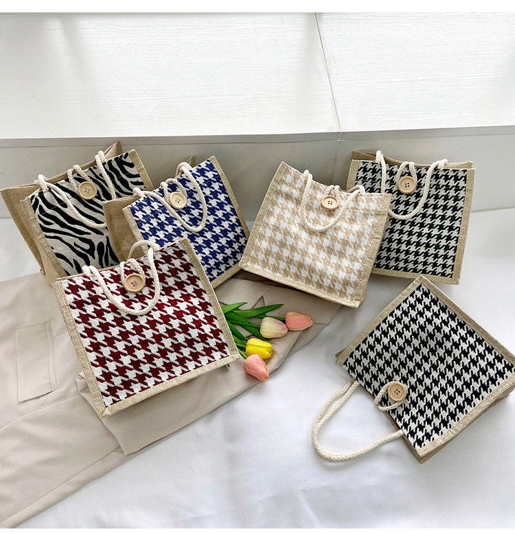 Eco-friendly Canvas Clutch Style Low Moq Recyclable Plain Hessian Gift Mini Jute Bags