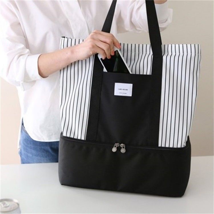 Women's Mesh Transparent Bag Double-layer Heat Preservation Keeping Food Warm 4 Persons