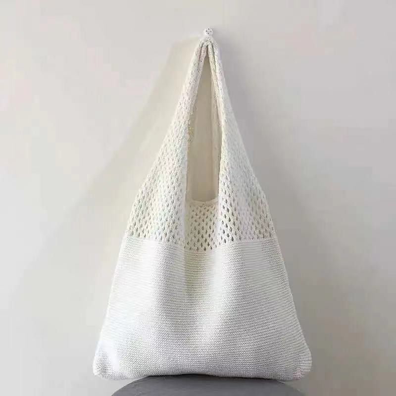 Customized Color Knitted Fabric Chic Retro Ladies Shoulder Bag for Travel and Outgoing