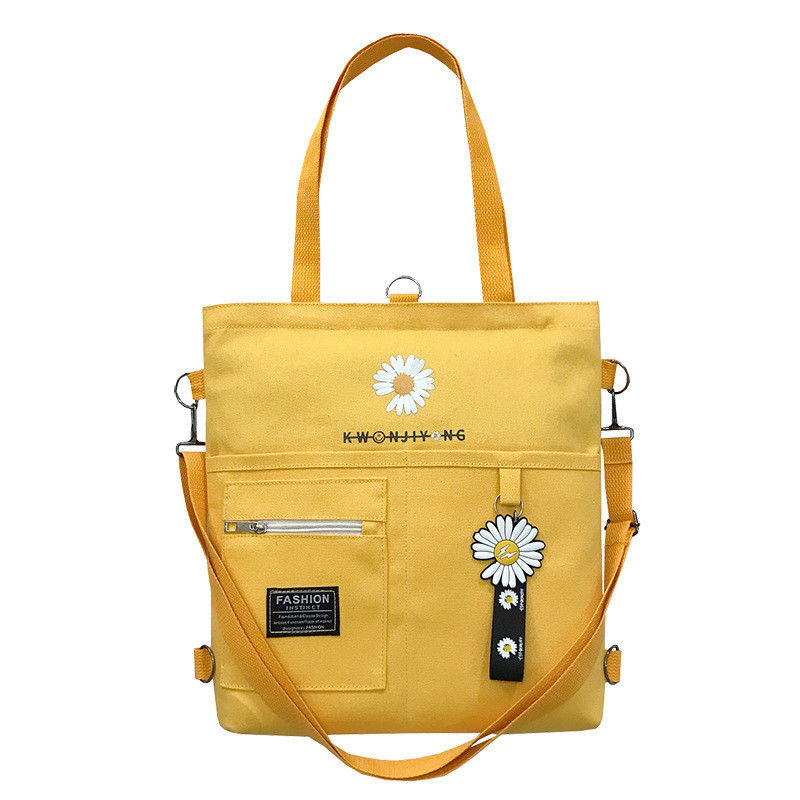 Cross-border Production Canvas Handbags with Single Handle/Strap and Zipper Closure